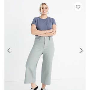 NWT Madewell Emmett Wide-Leg Crop Pants | Lavender